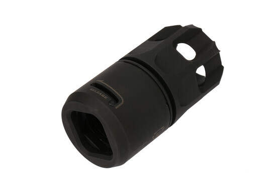 Strike Industries QD Opressor blast shield installs quick and easily to compatible muzzle devices.